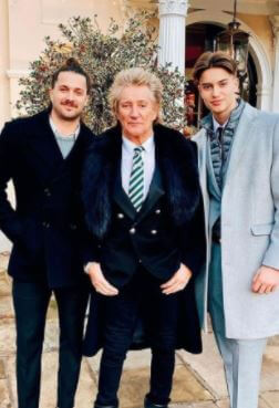 Alastair Wallace Stewart father Rod Stewart and brother Liam Stewart.